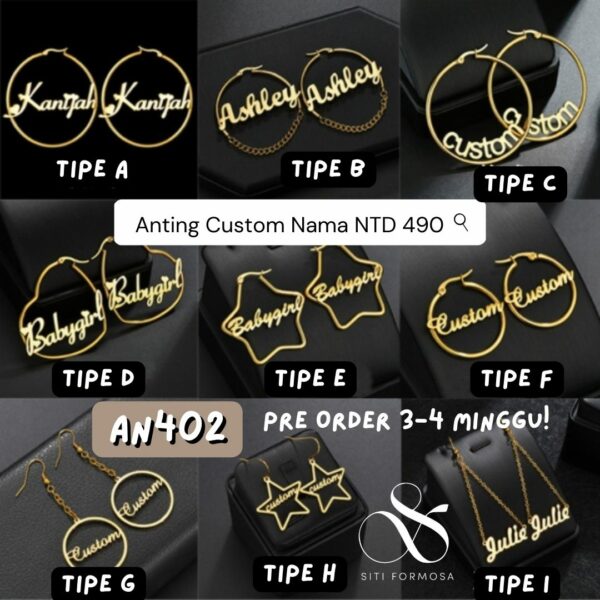 AN402-Anting Custom Nama