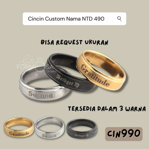 CIN990-Cincin Custom Nama