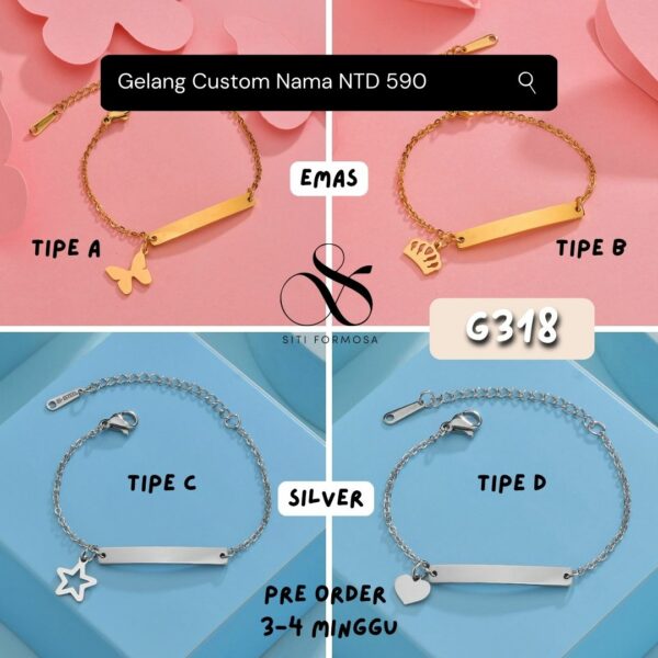 G318-Gelang Custom Nama