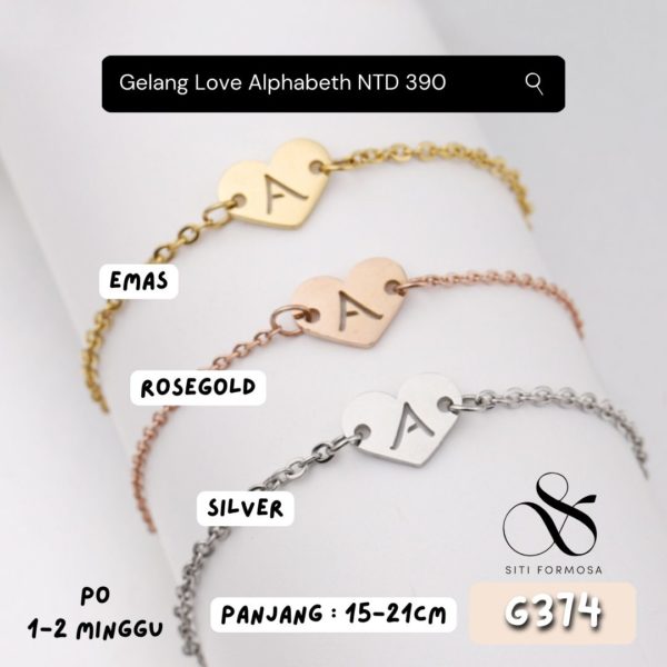 G374-Gelang Love Alphabet