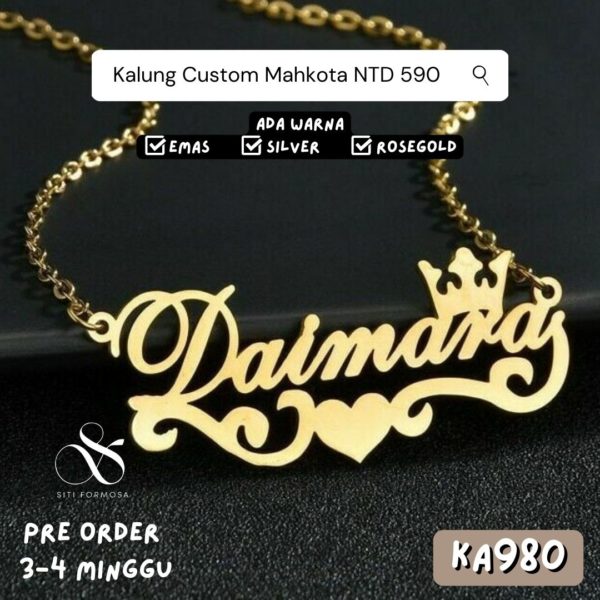 KA980-Kalung Custom Mahkota