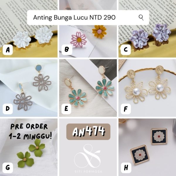 AN474-Anting Bunga Lucu