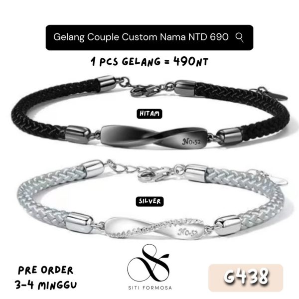 G438-Gelang Couple Custom Nama
