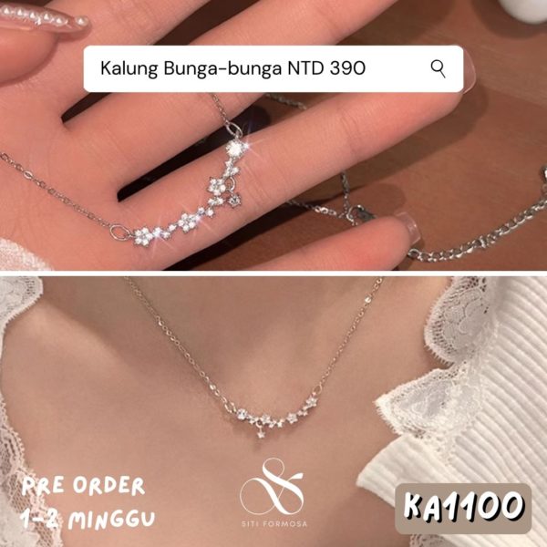 KA1100-Kalung Bunga - Bunga